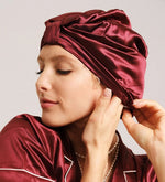 HONEYLUX Organic Silk Turban (Burgundy)